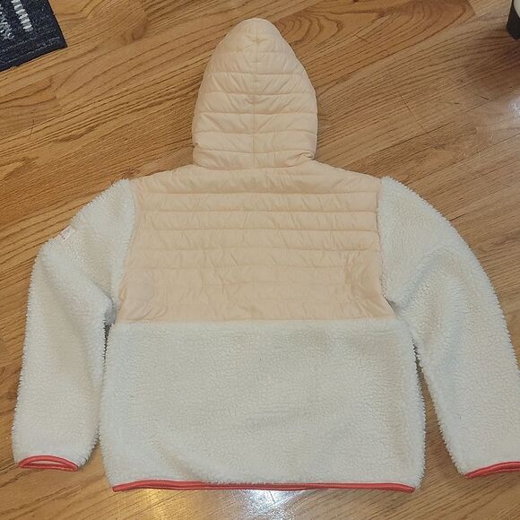IVORY ELLA 1/2 Zip Hooded Pullover Quilted & Sherpa Jacket w Soft Lining Size M - Picture 6 of 8